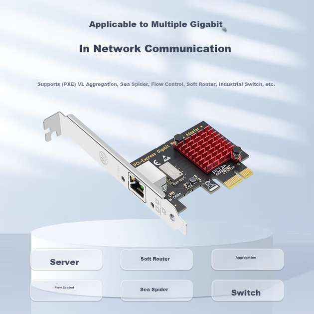 Гігабітна Ethernet-карта EB-LINK PCIE, однопортовий мережевий адаптер для настільного комп'ютера, внутрішня дротова Ethernet-карта зі швидкістю 1000 Мбіт/с для домашнього використання - изображение 8