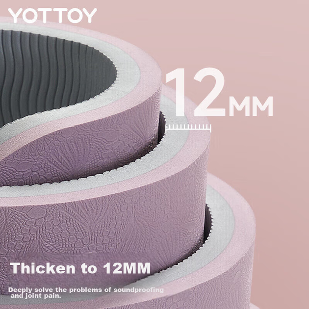 Коврик для йоги Yottoy утолщенный нескользящий для фитнеса и танцев - изображение 4