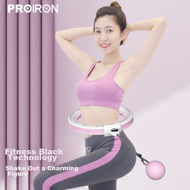 PROIRON Puli'ai Hula Hoop Smart Counter Waist Slimming Device for Men And Women, Streamable Weighted Low Silping Equipment Blue - зображення 5