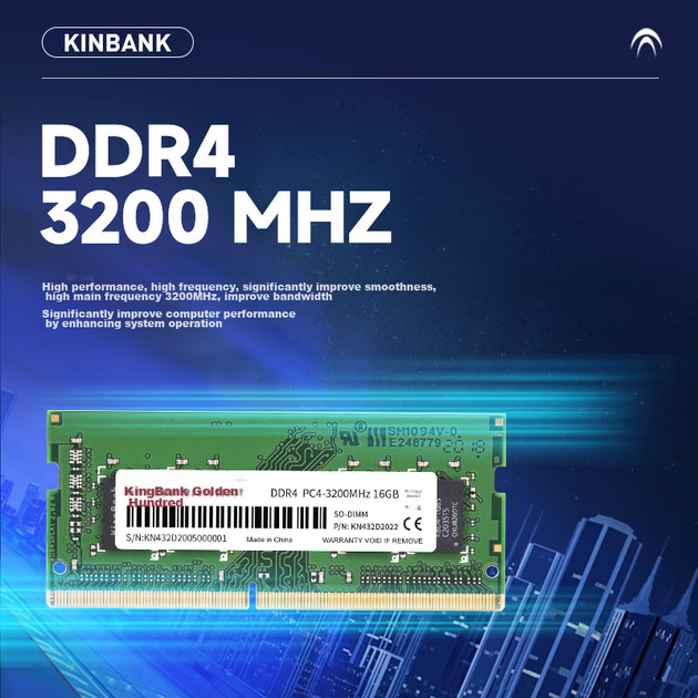 Модуль пам'яті для ноутбука KINGBANK 16 ГБ DDR4 3200 - зображення 6