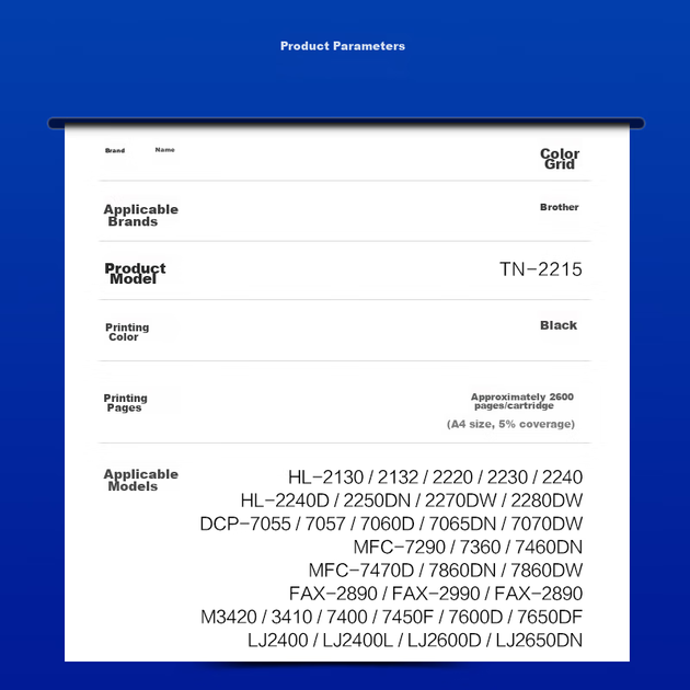 Тонер-картридж Caige TN2225 для Brother MFC7360, 7470D, 7860DN, DCP7057, 6 флаконов - изображение 3