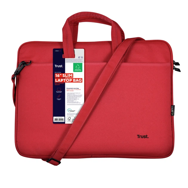 Сумка для ноутбука Trust Bologna 16" Red (TR24449) - Фото 10 Сумка для ноутбука Trust Bologna 16" Red (TR24449) - изображение 10