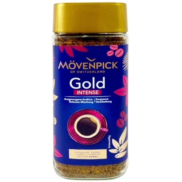Кофе растворимый Movenpick Gold Intense 200 г гранулированный купаж арабика робуста в стеклянной банке - Фото 4 Кофе растворимый Movenpick Gold Intense 200 г гранулированный купаж арабика робуста в стеклянной банке - изображение 4