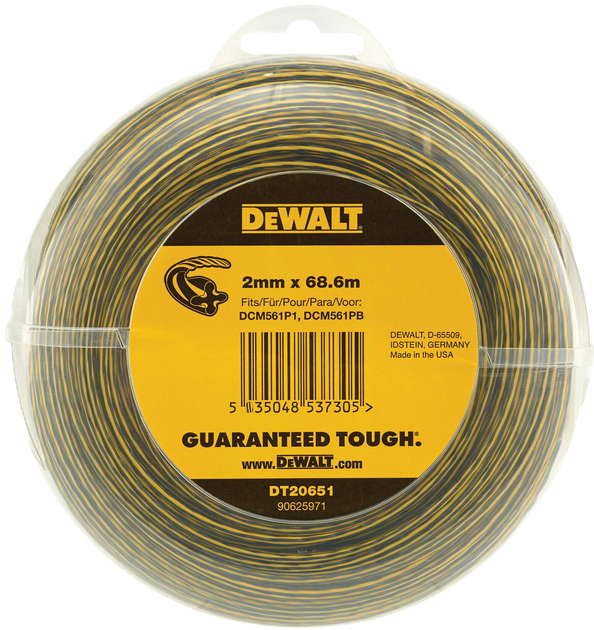 Żyłka tnąca do kosy DeWalt DT20651-QZ - Zdjęcie 1 Żyłka tnąca do kosy DeWalt DT20651-QZ - obraz 1