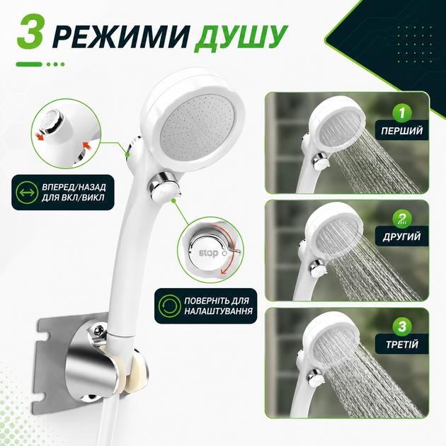 Портативный душ на аккумуляторе, 4800 мАч, c дисплеем, от USB / Аккумуляторный душ / Туристический душ / Походный душ - изображение 5