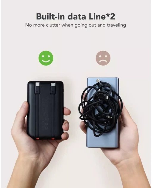 УМБ Veger C11 10000 mAh PD QC 3.0 22.5W Black (6970453557939) - зображення 3
