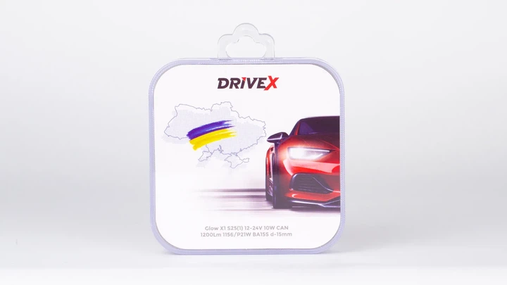 Світлодіоди в габаритні вогні. Підсвітку номера та салона DriveX Glow X1 S25(1) 12-24V 10W CAN 1200Lm 1156/P21W BA15S d-15mm к-т. - зображення 3