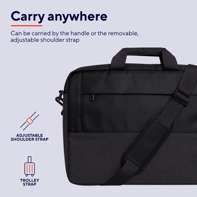Сумка для ноутбука Trust Lisboa 16" Black (TR25246) - зображення 9