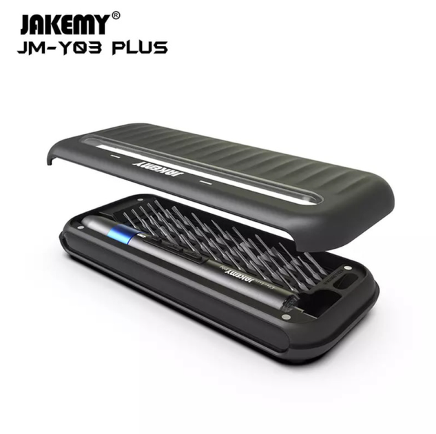 Акумуляторна викрутка JAKEMY JM-Y03 Plus 41в1 Dual Dynamics з магнітними бітами в кейсі - Фото 7 Акумуляторна викрутка JAKEMY JM-Y03 Plus 41в1 Dual Dynamics з магнітними бітами в кейсі - зображення 7