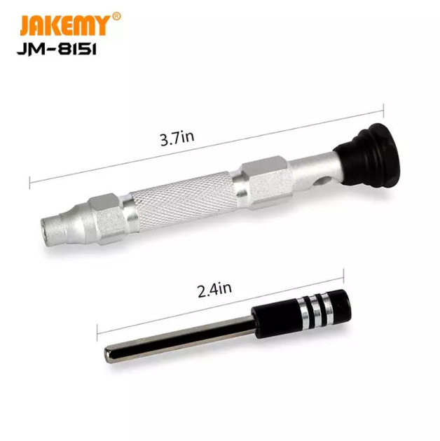 Отвертка JAKEMY JM-8151 38в1 с набором магнитных бит в кейсе - Фото 6 Отвертка JAKEMY JM-8151 38в1 с набором магнитных бит в кейсе - изображение 6