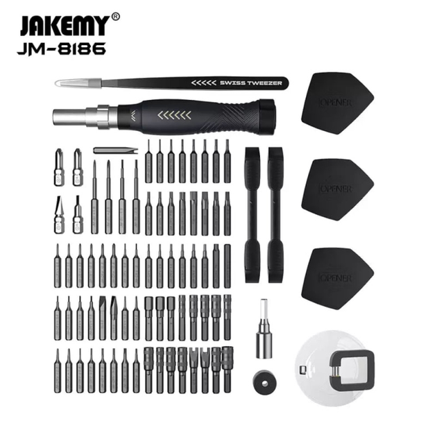 Набор инструментов JAKEMY JM-8186-A 83в1 с магнитными битами в кейсе - изображение 7