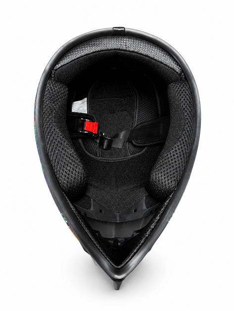 Мотошолом кросовий Enduro M (57–58 см) VIRTUE DOT з окулярами для ендуро, мотокросу, квадроцикла, ATV, мопеда, скутера, електросамоката та електровелосипеда, чорний - зображення 5