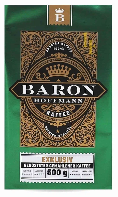 Кофе молотый Baron Hoffmann Kaffee 500 г - Фото 1 Кофе молотый Baron Hoffmann Kaffee 500 г - изображение 1