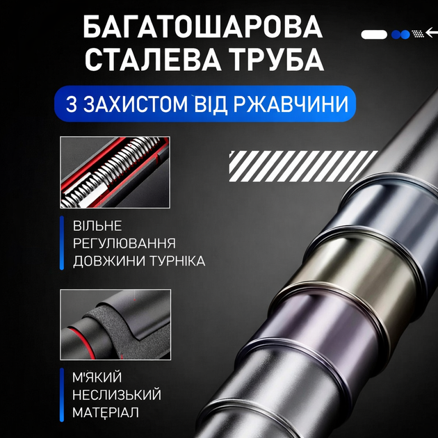 Распорный турник для дверного проема с гимнастическими кольцами для дома без сверления длиной 65–100 см выдерживает до 150 кг - изображение 5
