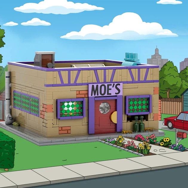 Конструктор "Таверна Мо" из мультсериала Симпсоны The Simpsons - Moe's Tavern Springfield MOC, 840 деталей - изображение 3