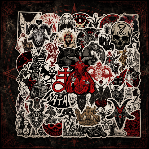 Стікери сатанинські 50 шт, Satanic Stickers - зображення 2