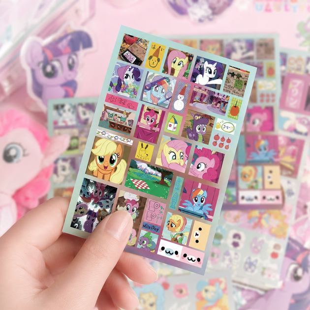 Стикеры Май Літл Поні 200 шт, 8 листов А5 10,5х15 см My Little Pony - Фото 6 Стикеры Май Літл Поні 200 шт, 8 листов А5 10,5х15 см My Little Pony - изображение 6