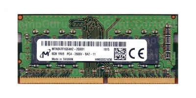 Оперативная память для ноутбука Micron 8GB DDR4 2666MHz SO-DIMM 1Rx8 (MTA8ATF1G64HZ-2G6D2) - Фото 1 Оперативная память для ноутбука Micron 8GB DDR4 2666MHz SO-DIMM 1Rx8 (MTA8ATF1G64HZ-2G6D2) - изображение 1
