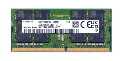 Оперативная память для ноутбука Samsung 32GB DDR4 2666MHz SO-DIMM 2Rx8 (M471A4G43MB1-CTD) - Фото 1 Оперативная память для ноутбука Samsung 32GB DDR4 2666MHz SO-DIMM 2Rx8 (M471A4G43MB1-CTD) - изображение 1