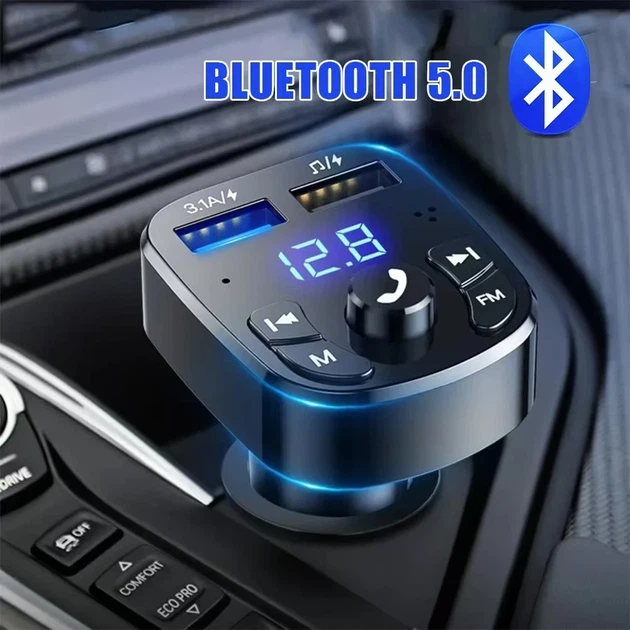 FM-модулятор Bluetooth 5.0 для авто с USB зарядкой 3.1A, Hands-Free и LED дисплеем - изображение 2