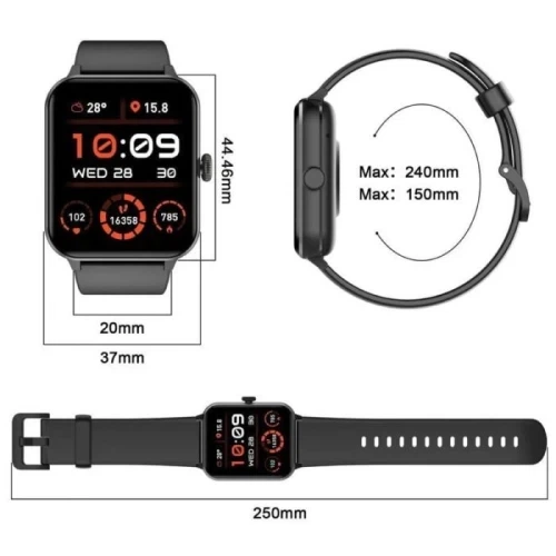 Смарт-годинник Blackview R50, Black (6931548317517) - Фото 2 Смарт-годинник Blackview R50, Black (6931548317517) - зображення 2