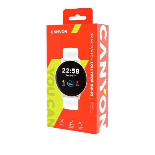 Смарт-годинник Canyon SW-63 "Lollypop", White, 1.3" (CNS-SW63SW) - зображення 6
