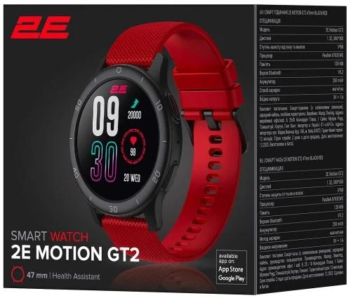 Смарт-часы 2E Motion GT2, Black/Red, 47 мм (2E-CWW21BKRD) - изображение 8