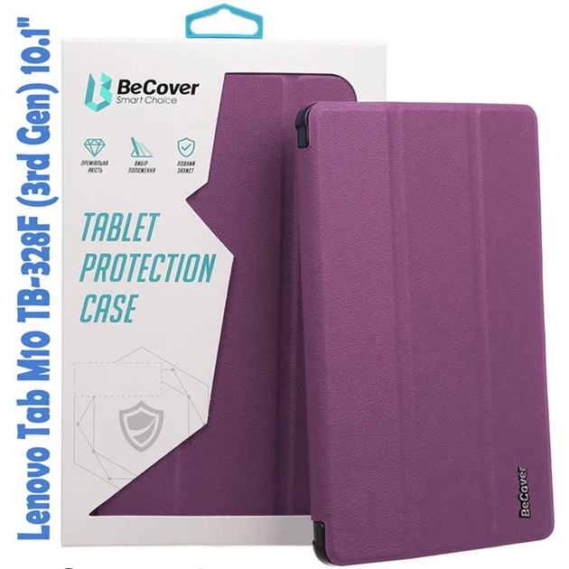 Чохол-книжка BeCover Smart для Lenovo Tab M10 TB-328F (3rd Gen) 10.1" Purple (708285) - Фото 4 Чохол-книжка BeCover Smart для Lenovo Tab M10 TB-328F (3rd Gen) 10.1" Purple (708285) - зображення 4