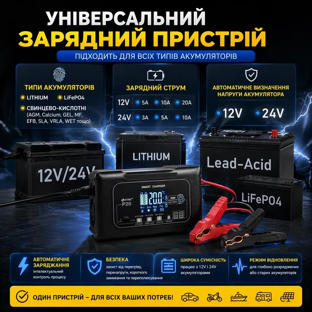 Универсальное зарядное устройство HTRC P20 12V/24V для АКБ LiFePO4 AGM GEL (2012) - изображение 8
