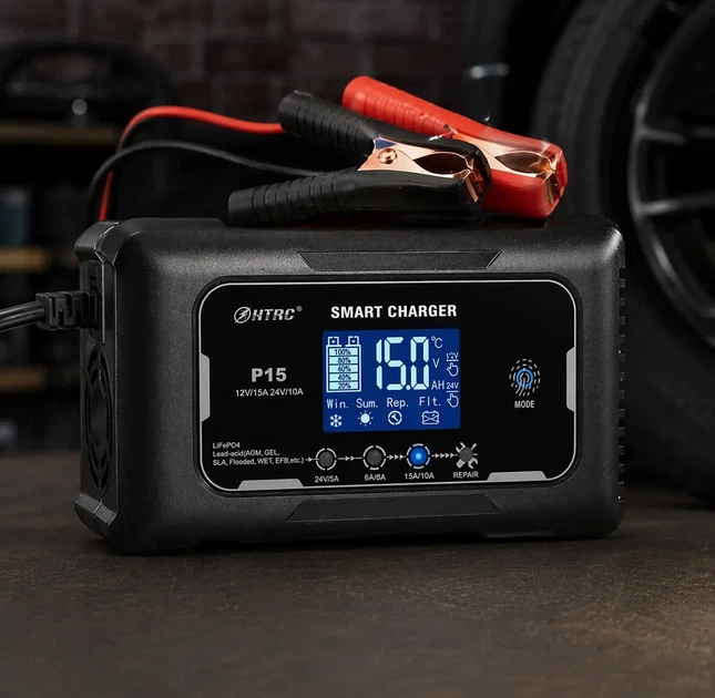 Универсальное зарядное устройство HTRC P15 12V/24V для АКБ LiFePO4 AGM GEL (1512) - изображение 9