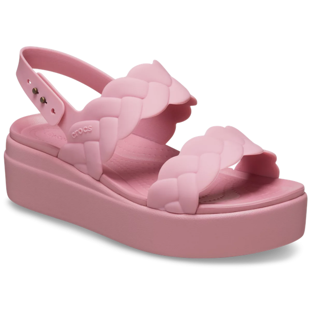 Жіночі Сандалі Бруклін crocs brooklyn woven low wedge Rossete (37-38, рожевий) - Фото 5 Жіночі Сандалі Бруклін crocs brooklyn woven low wedge Rossete (37-38, рожевий) - зображення 5