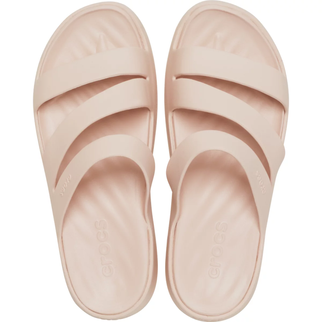 Жіночі шльопанці Crocs Getaway Strappy Slide Quartz (36-37, пудра) - Фото 3 Жіночі шльопанці Crocs Getaway Strappy Slide Quartz (36-37, пудра) - изображение 3