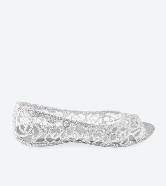 Жіночі балетки Crocs Isabella Glitter Silver (38-39, сріблястий) - изображение 2