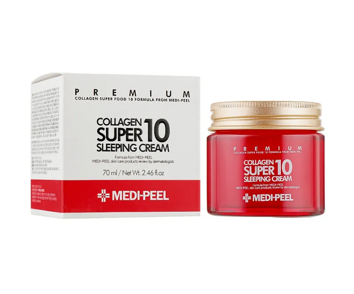 Нічний крем із колагеном Medi-Peel Collagen Super 10 Sleeping Cream, 70 мл - Фото 2 Нічний крем із колагеном Medi-Peel Collagen Super 10 Sleeping Cream, 70 мл - зображення 2
