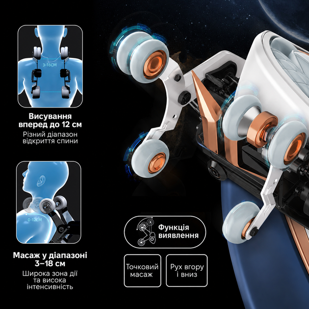 Массажное кресло Inspire A23B-Blue - Фото 4 Массажное кресло Inspire A23B-Blue - изображение 4