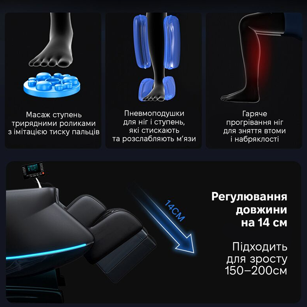Массажное кресло Inspire A23B-Blue - Фото 7 Массажное кресло Inspire A23B-Blue - изображение 7