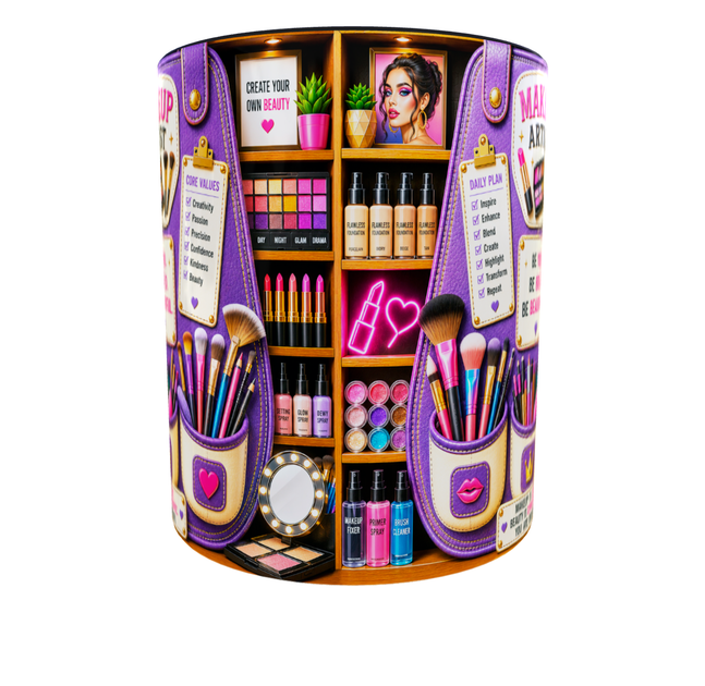 Кружка (чашка) с принтом Makeup Artist Organizer – Professional Organizer Collection | Подарок визажисту, мастеру макияжа | Керамическая 330 мл(черная ручка) - изображение 5