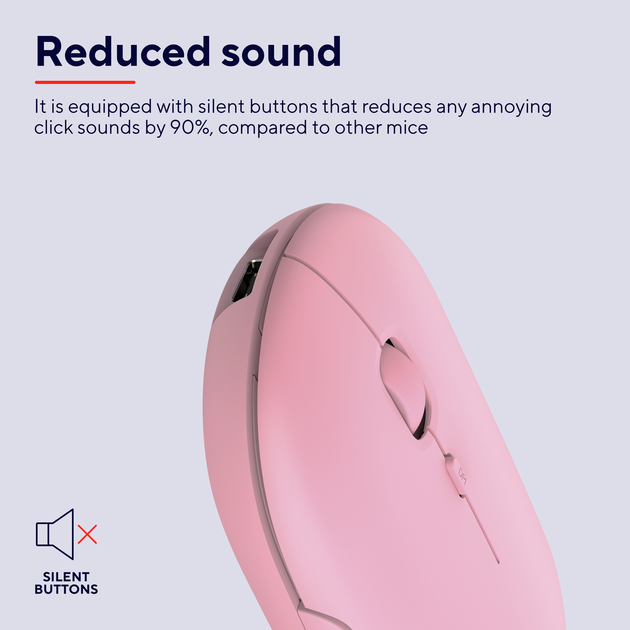 Миша Trust Puck Bluetooth/Wireless Pink (TR24125) - зображення 8