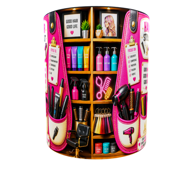 Кружка (чашка) с принтом Hair Stylist Organizer – Professional Organizer Collection | Подарок парикмахеру, стилисту | Керамическая 330 мл(черная ручка) - изображение 5