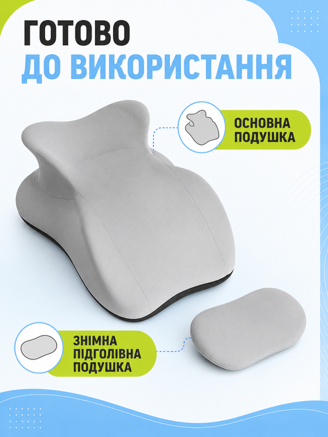 Подушка для отдыха лежа эргономичная 65×50×23 см с поддержкой шеи, груди, рук и поясницы, для чтения, телефона, йоги и релакса, серая (49676114) - Фото 7 Подушка для отдыха лежа эргономичная 65×50×23 см с поддержкой шеи, груди, рук и поясницы, для чтения, телефона, йоги и релакса, серая (49676114) - изображение 7