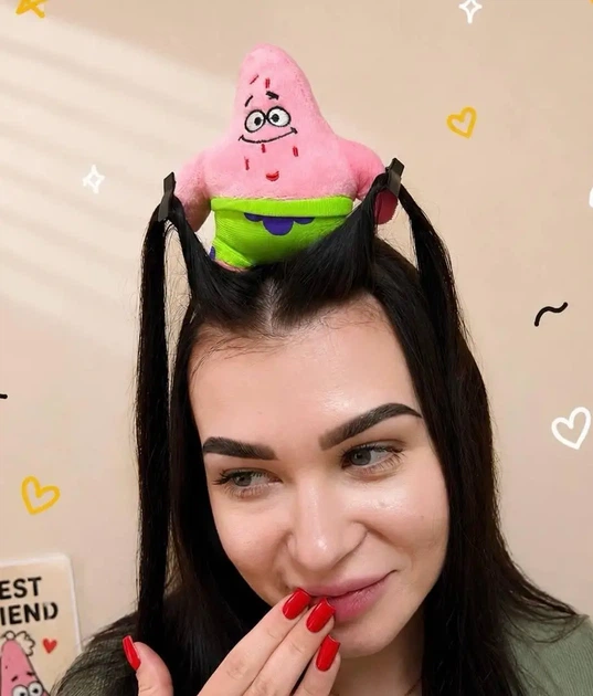Трендовий обруч (обідок) з двома зажимами «Patrick Cute Band» - Фото 2 Трендовий обруч (обідок) з двома зажимами «Patrick Cute Band» - зображення 2