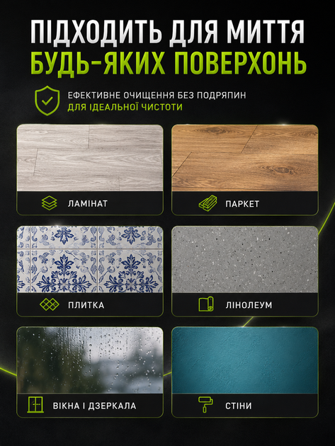Розумна швабра з автоматичним віджимом квадратним відром для миття підлоги та вікон телескопічна прямокутна підлогомийка з самовіджимом + ганчірка моп з мікрофібри для прибирання ламінату та плитки ледарка - зображення 5