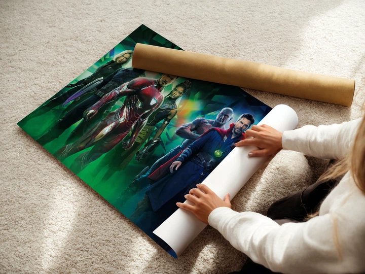Постер Мстители: Война Бесконечности, Avengers: Infinity War, все персонажи, A1 60×278 см (id1971) - изображение 3