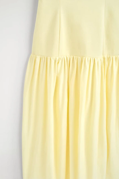 Сукня COS Sculpted Dropped Waist Midi Dress Жіноча Міді Жовта M (1340709002) - изображение 7