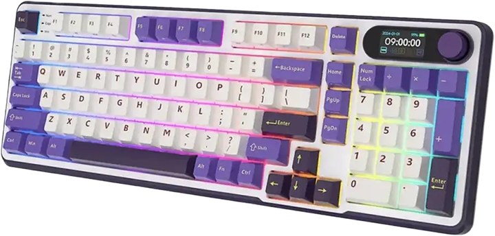Клавіатура дротова RK ROYAL KLUDGE RK-S98 Blackberry Mousse Gaming Beige Switch (RK-S98-BBERRYMS-BEGSW-US) - зображення 4