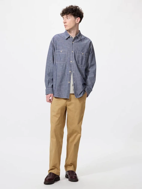 Рубашка джинсовая женская Uniqlo 728297419 XL Синяя (1159906805) - изображение 12