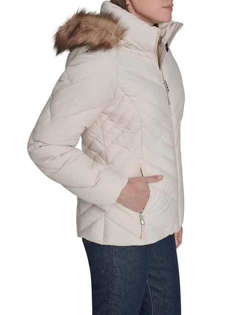 Куртка демисезонная с капюшоном женская Tommy Hilfiger 953765312 XL Молочная (1159908477) - изображение 3