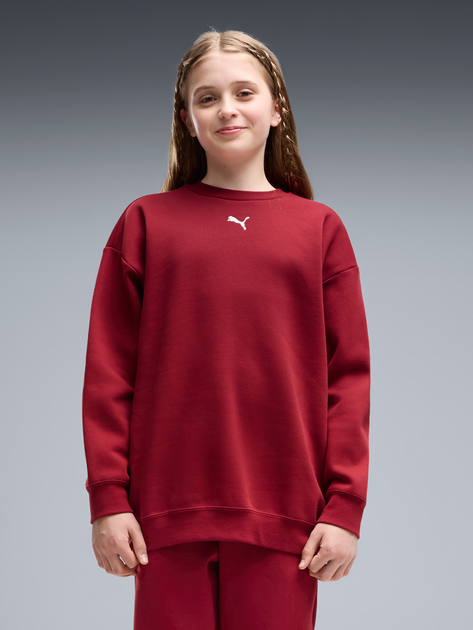 Детский теплый спортивный костюм (свитшот + штаны) для девочки Puma 68972723 122-128 см Garnet Glow (4070033459218) - Фото 3 Детский теплый спортивный костюм (свитшот + штаны) для девочки Puma 68972723 122-128 см Garnet Glow (4070033459218) - изображение 3