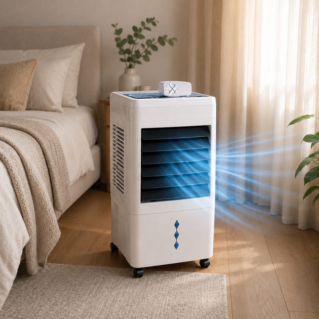 Напольный мобильный кондиционер Daikens 8л Климатизатор для дома 3800w Переносной охладитель-увлажнитель с пультом ДУ белый - изображение 5