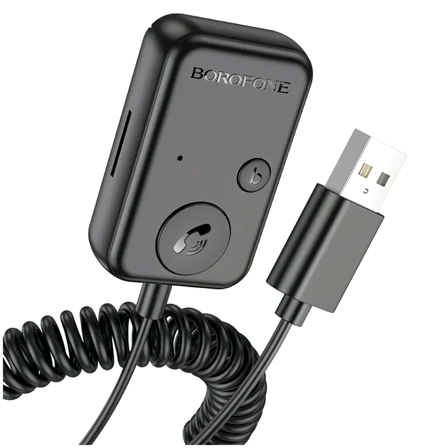 FM модулятор Bluetooth 5.3 AUX для автомобиля до 32 ГБ черный Borofone LS-2686 - Фото 3 FM модулятор Bluetooth 5.3 AUX для автомобиля до 32 ГБ черный Borofone LS-2686 - изображение 3